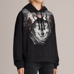 AllSaints Nightwolvz Lo Hoody